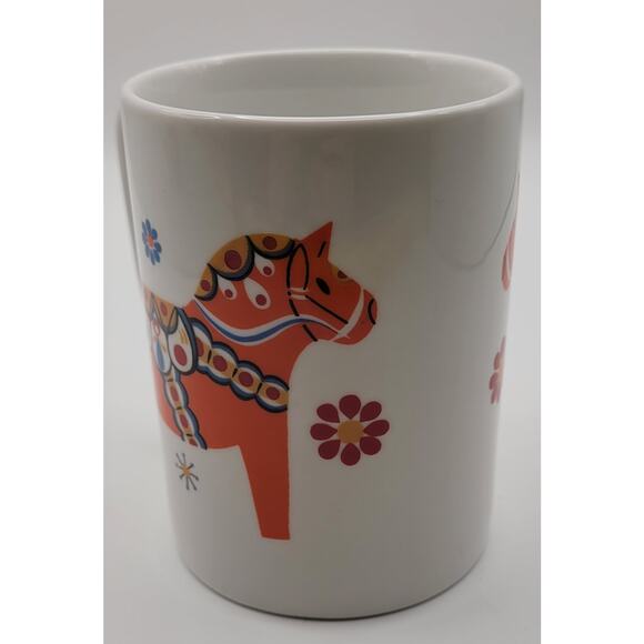 Bergquist Imports Swedish Orange Dala Horse Coffee Mug - Picture 4 of 8